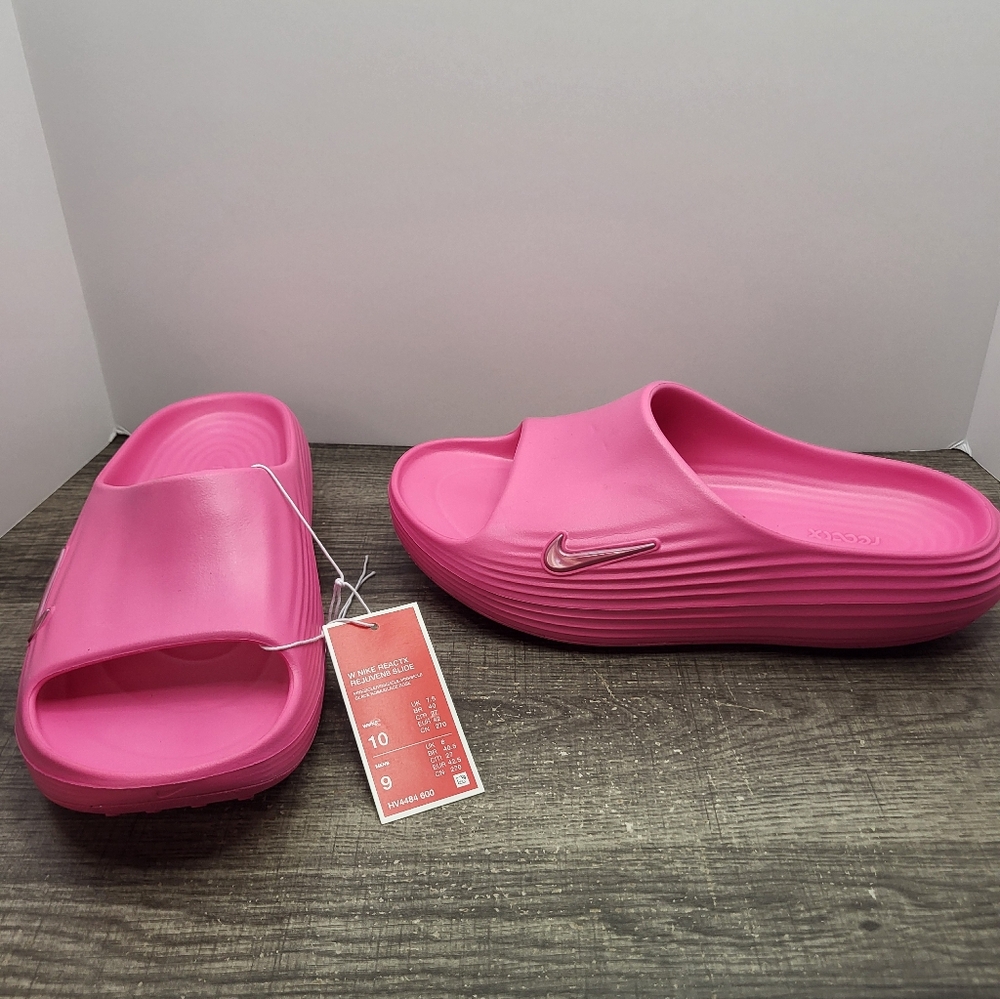 Nike ReactX Rejuven8 Women's Size 10 Mens 9 Slides (Pinksicle) New